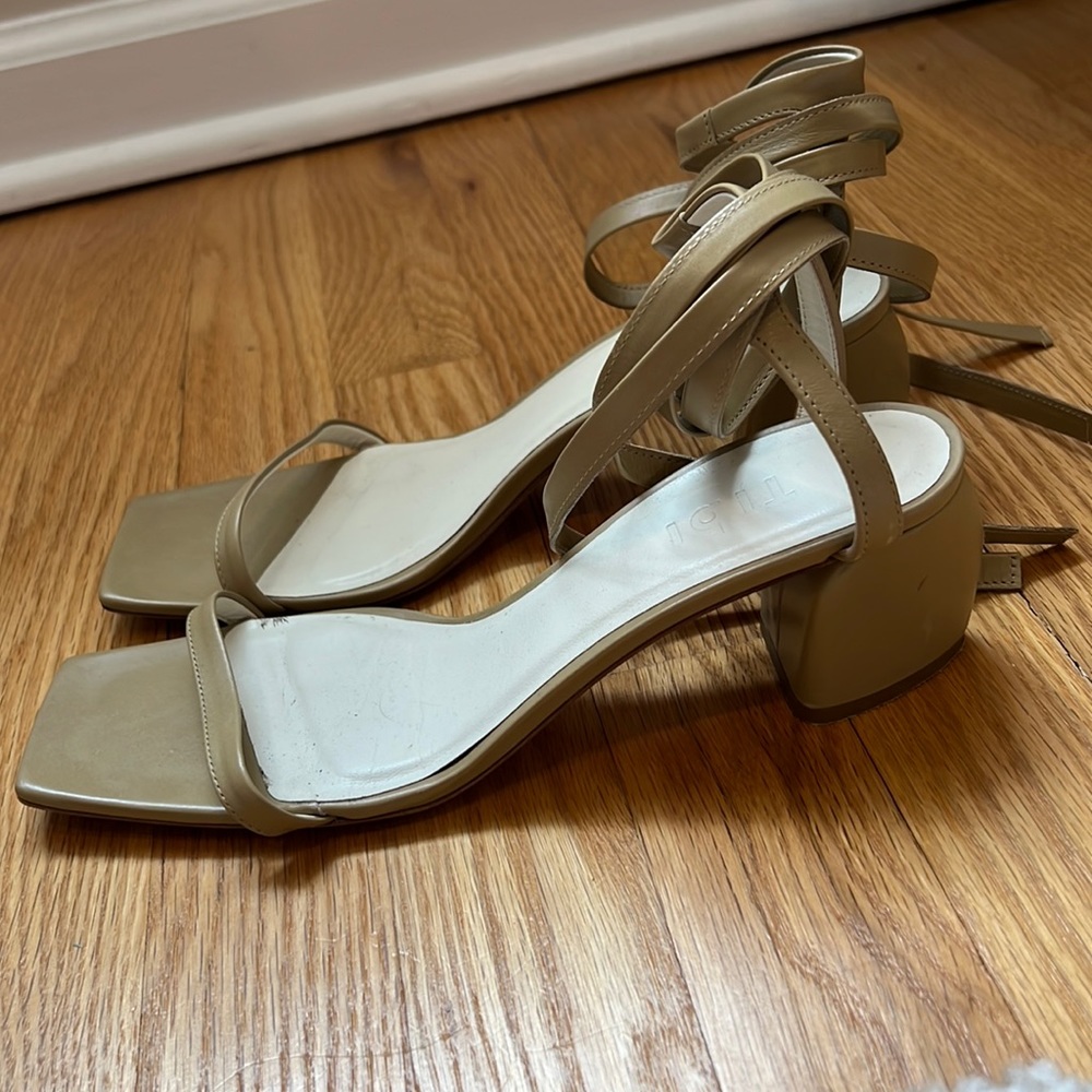 Tibi square toe wrap up sandal size 38